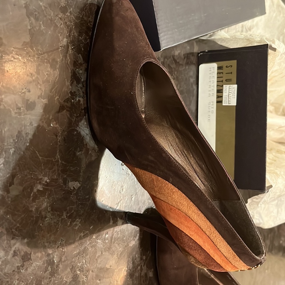 Stuart Weitzman Brown Suede Heels Size 6